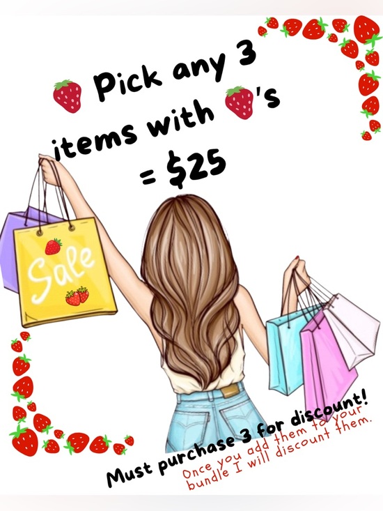 Pants - Graphic Strawberry Sale Shopping Illustration